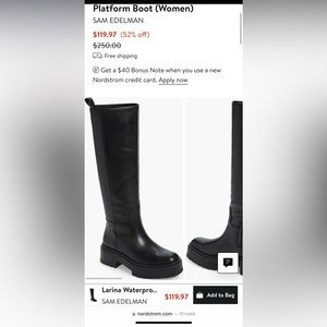 Sam Edelman Knee High Platform Rain Boot
